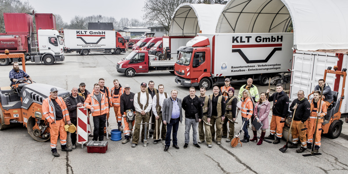 Werbefoto des Unternehmens KLT Verkehrswegebau GmbH